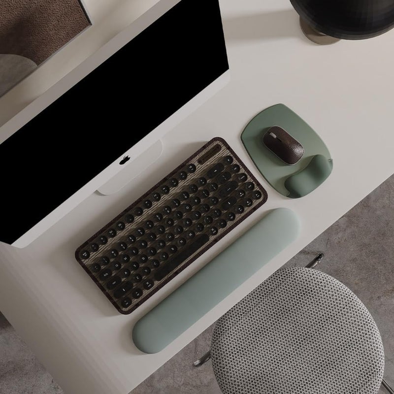 DemonChest ErgoFlow Gel Wrist Rest Mouse Pad - Ergonomic Cushion for Desk, Cute Aesthetic Computer Decor for Women; Small Mousepad Mat&Laptop Pads - Office, Home Support & Ergo Accessories Supplies(03Sage Green) - Image 2